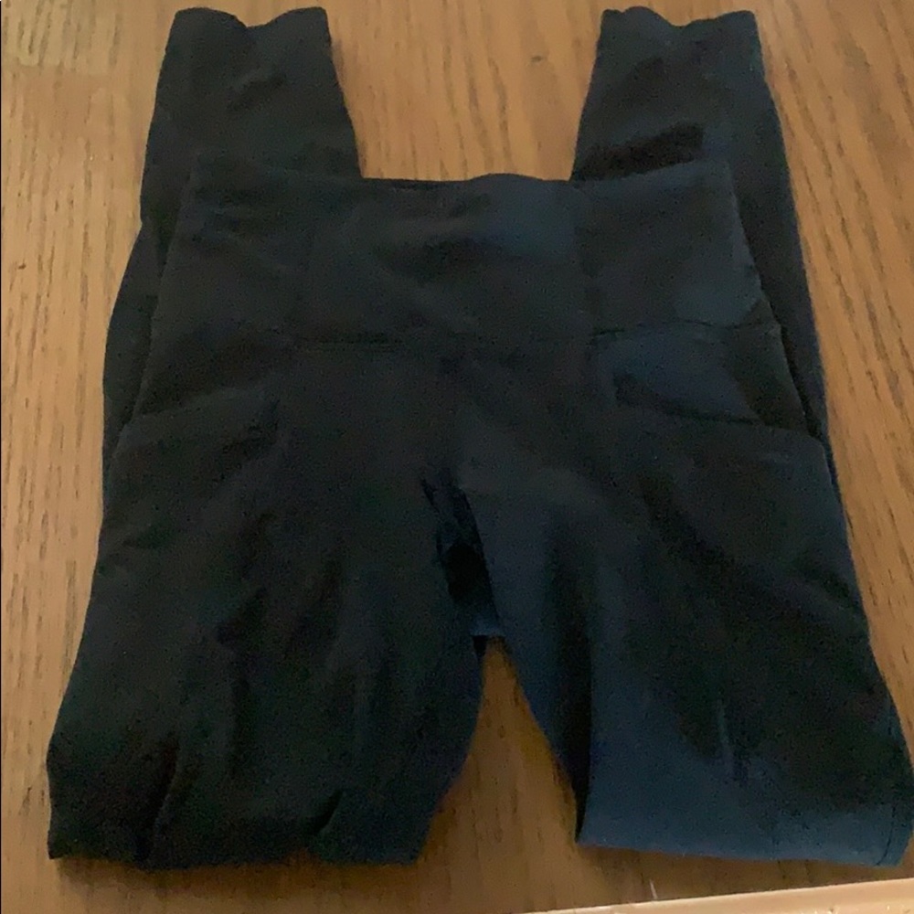 Athleta Dark Green Athletic Pants/Leggings XXS